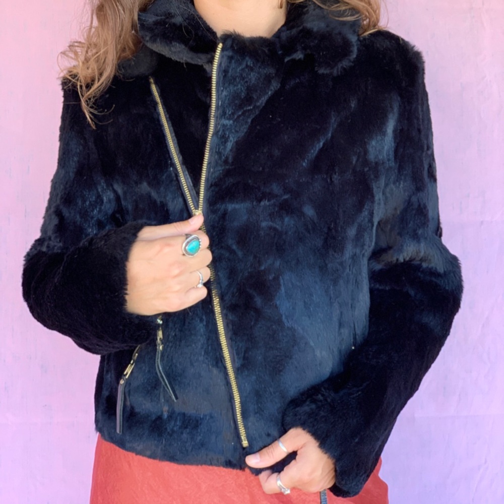 Caché Luxe Rabbit Jacket - Picture 4 of 15